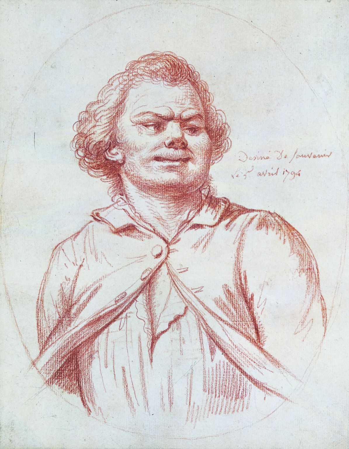 Danton conduit à l’échafaud, portrait de Pierre-Alexandre Wille (1794)