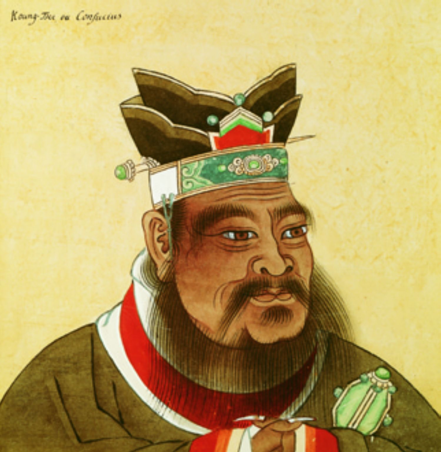 Confucius, sage chinois, peinture de 1635
