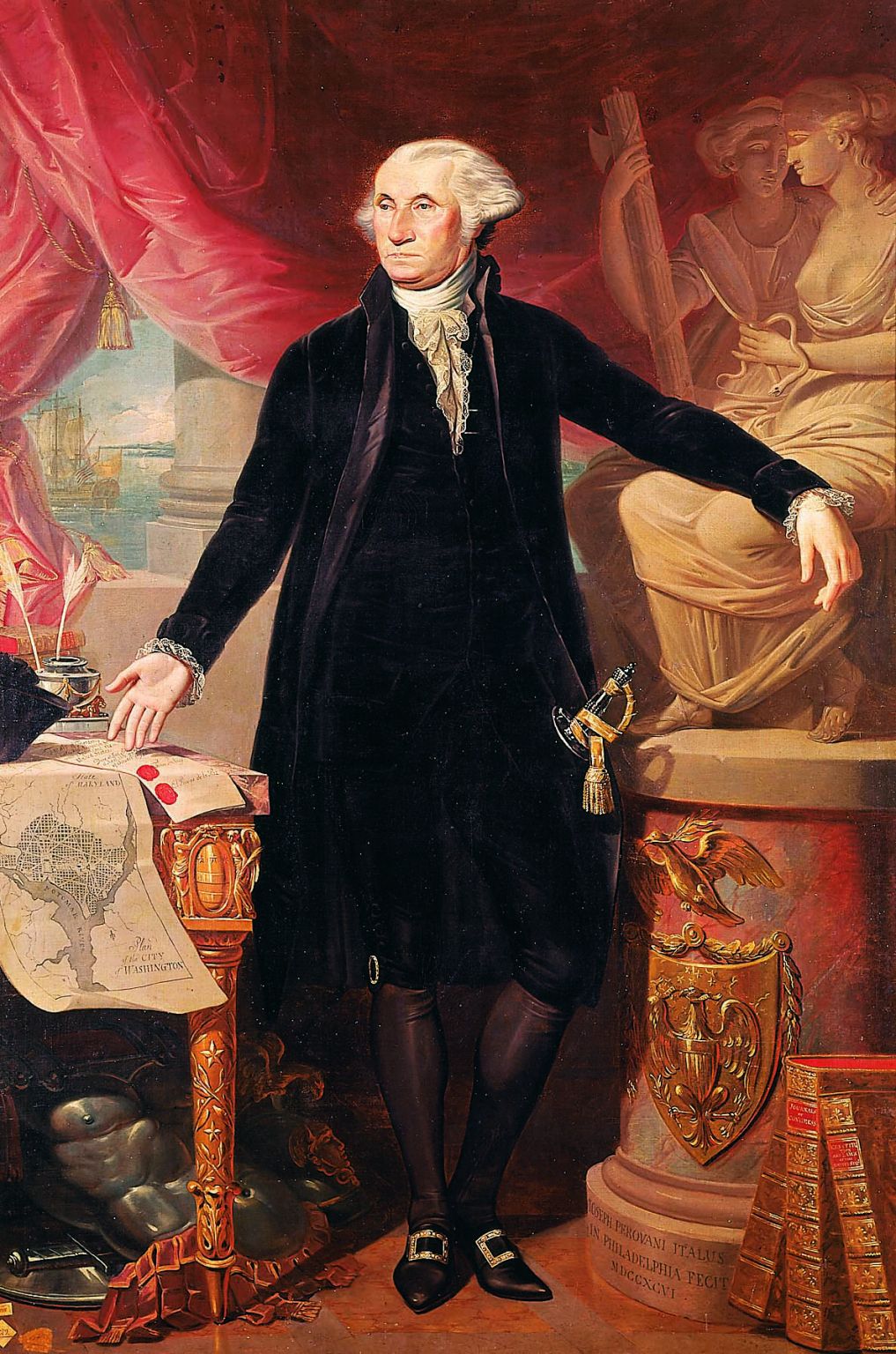portrait de George Washington, général et homme d’État américain