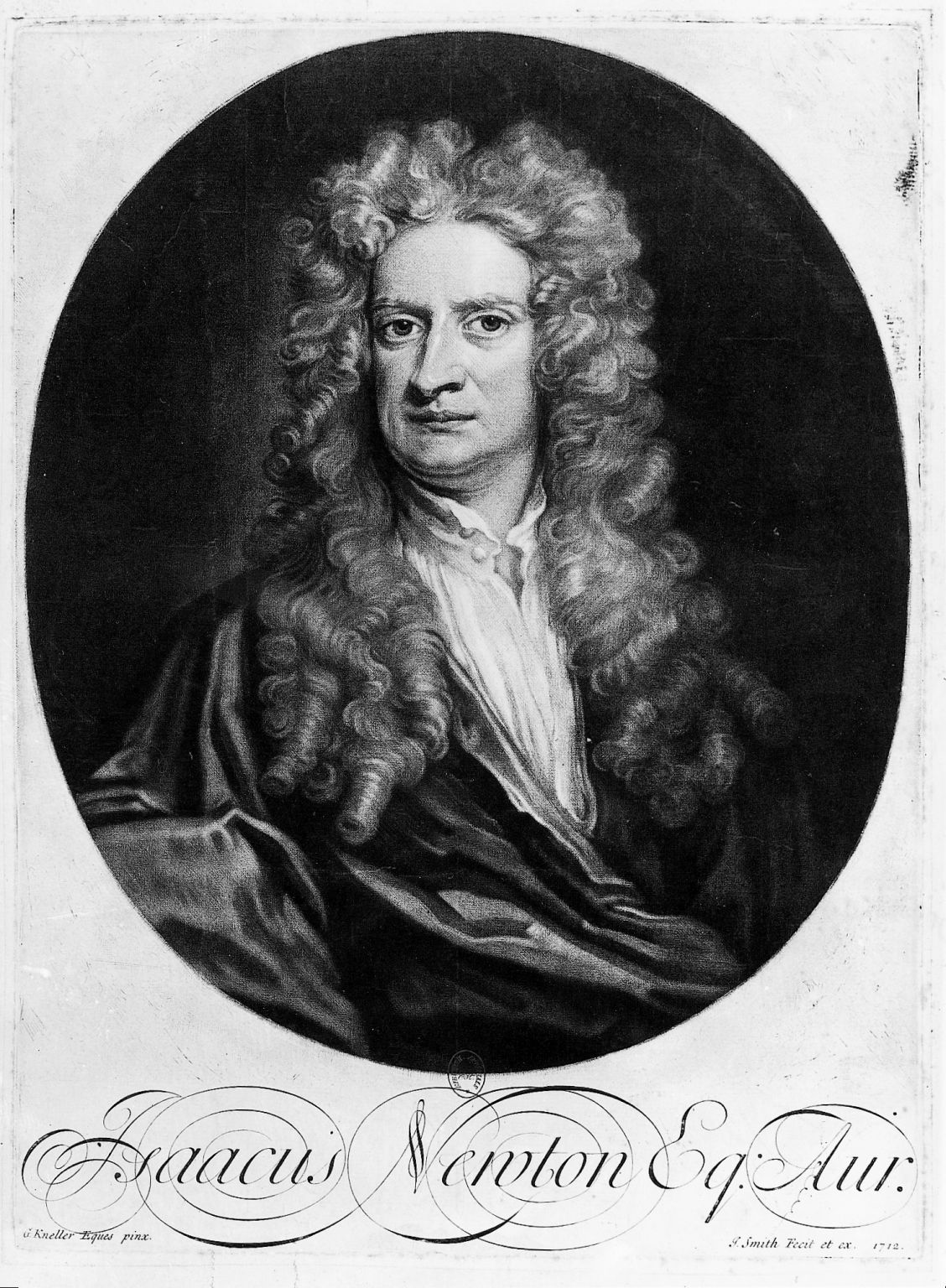 portrait de sir Isaac Newton, scientifique anglais (1642-1727)