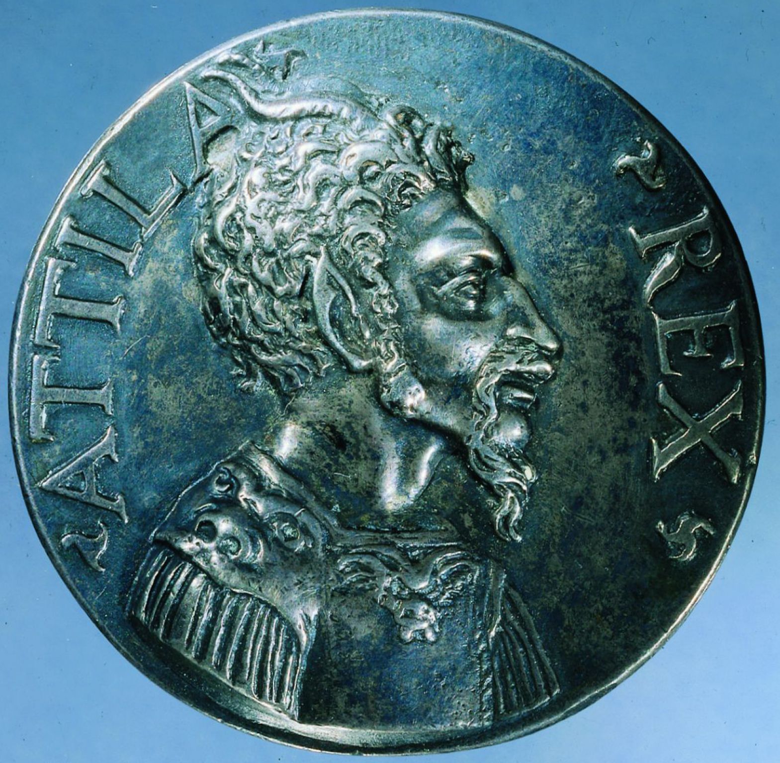 Attila, roi des Huns (434-453), médaille italienne du XVIe siècle