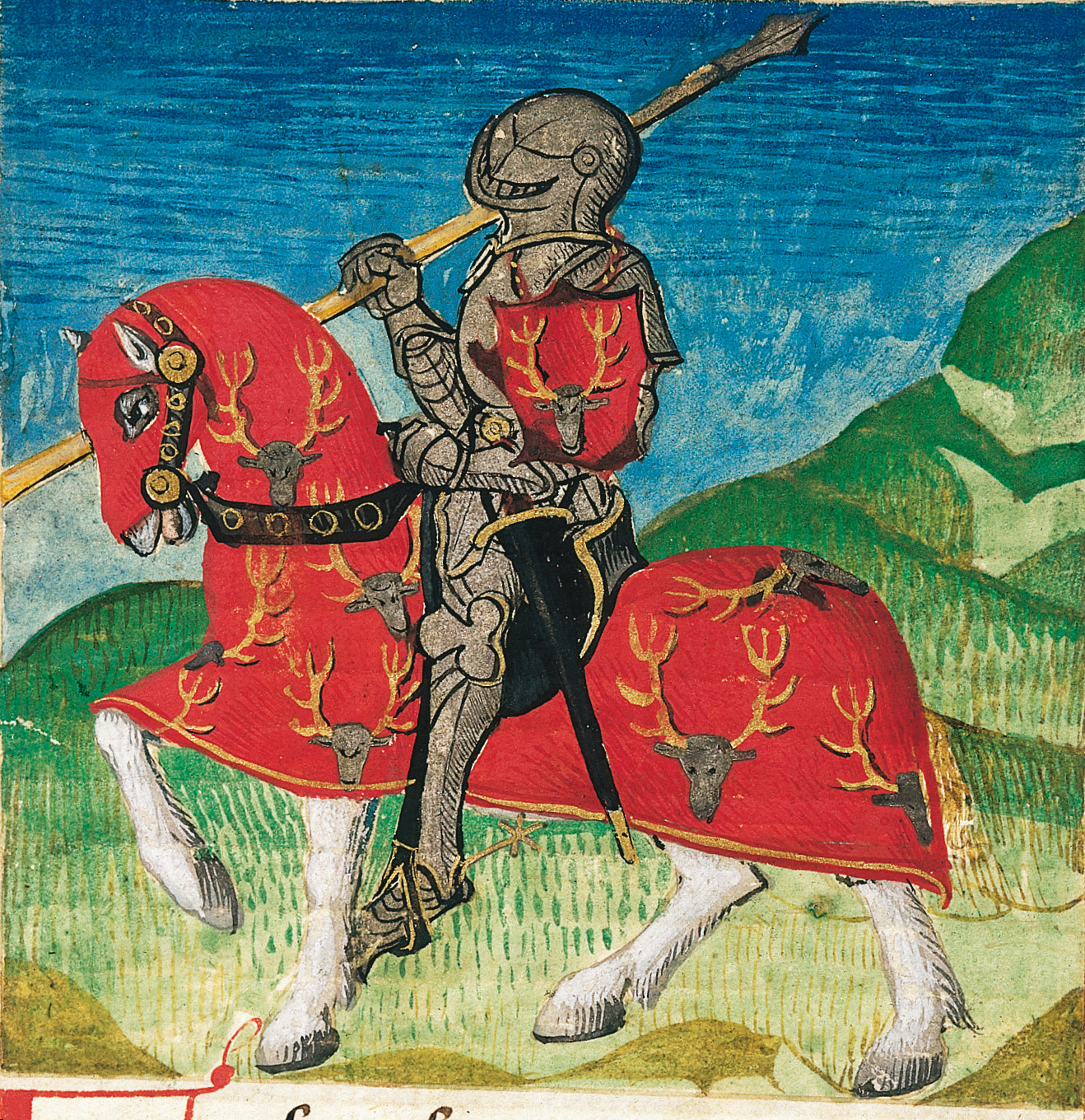 un chevalier en armure (fin du Moyen Âge)