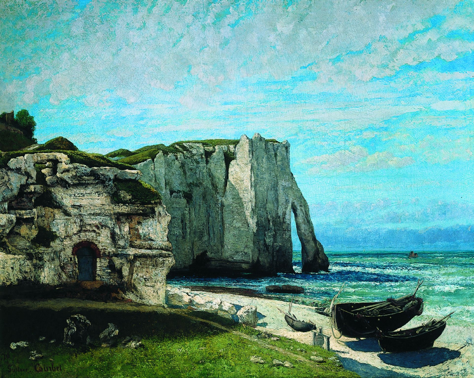 peinture réaliste : la Falaise d’Étretat après l’orage de G. Courbet (1870)
