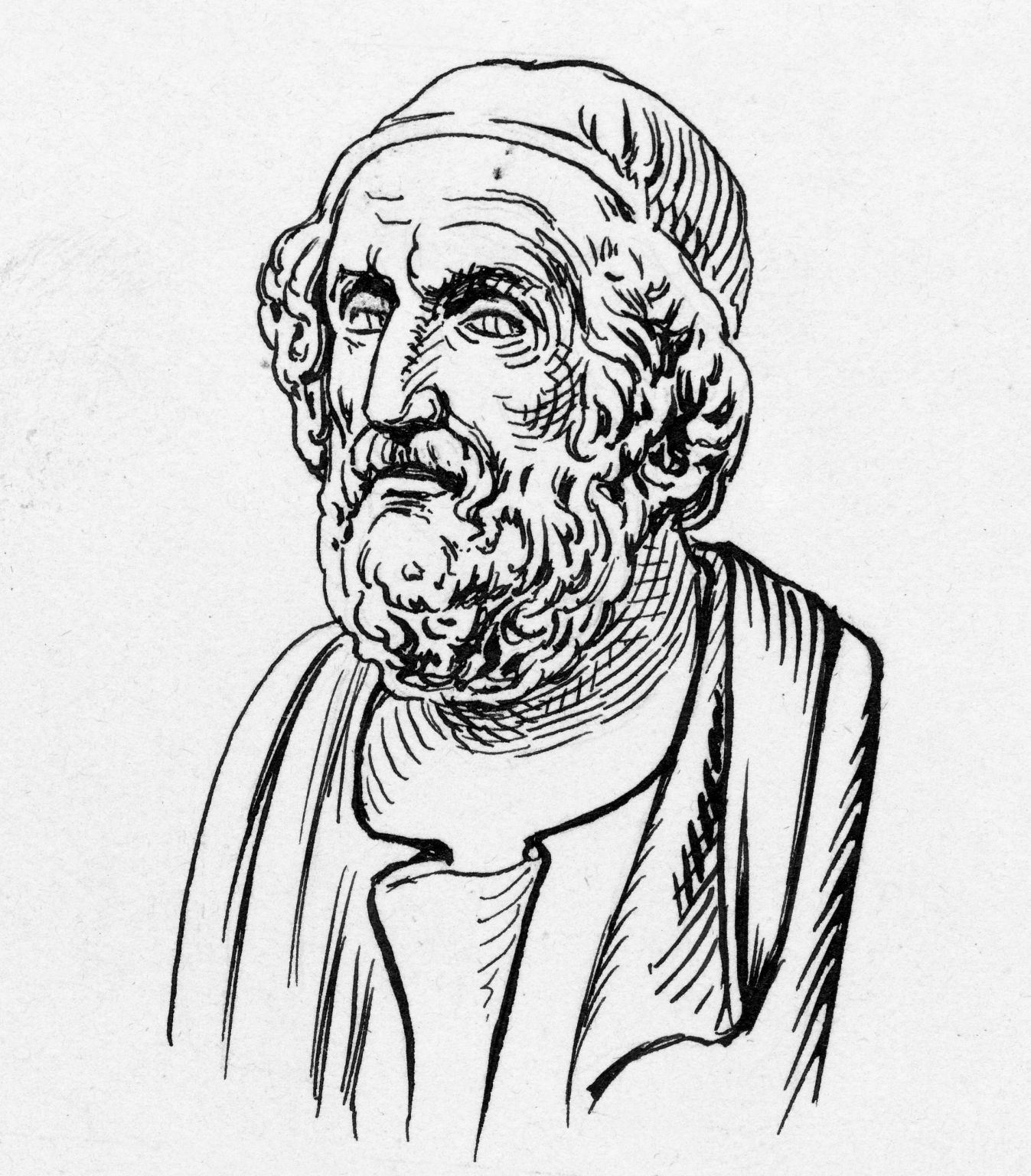 représentation d’Homère, auteur de l’Iliade et de l’Odyssée