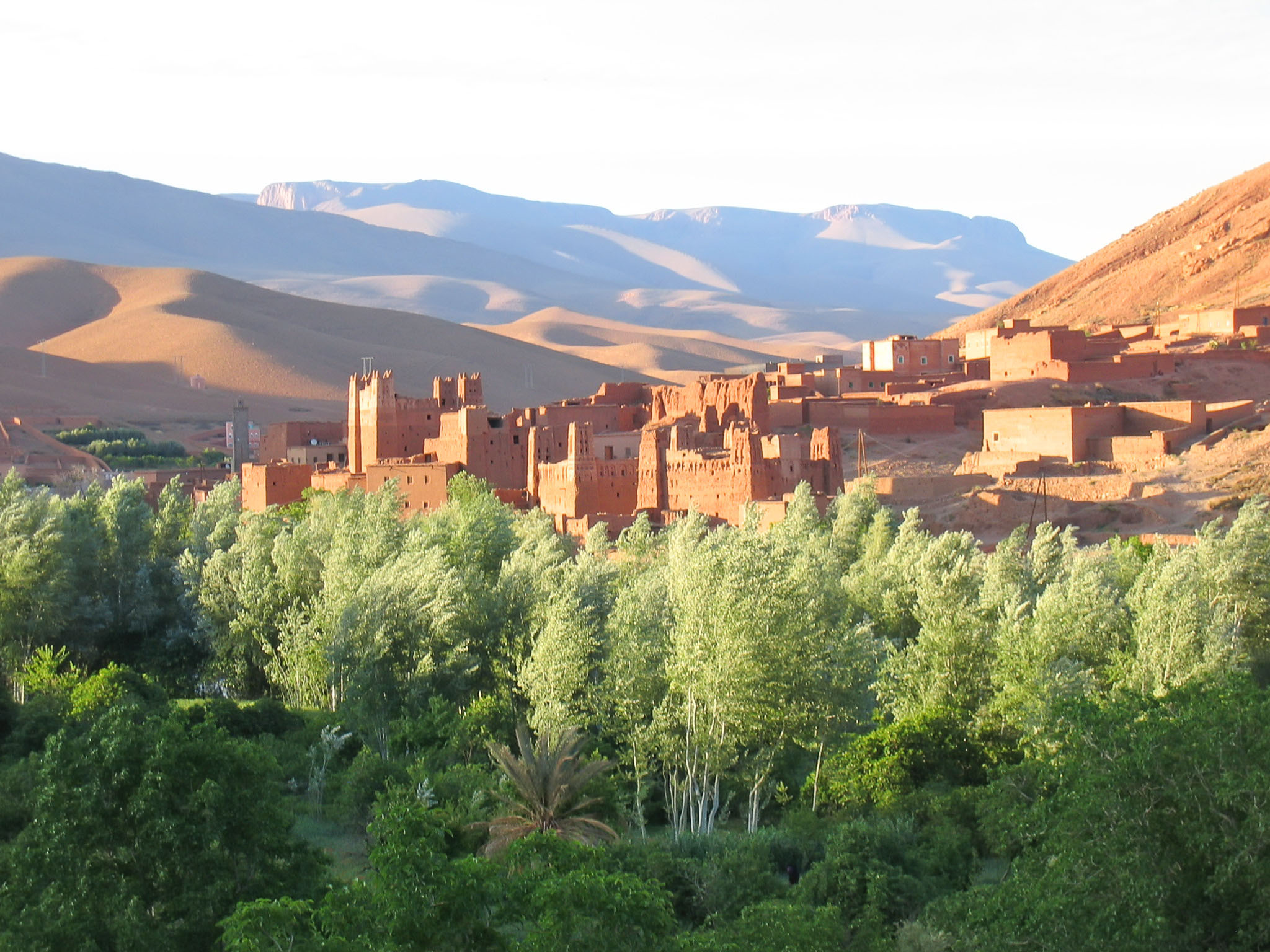 Maroc : forteresse dans une oasis