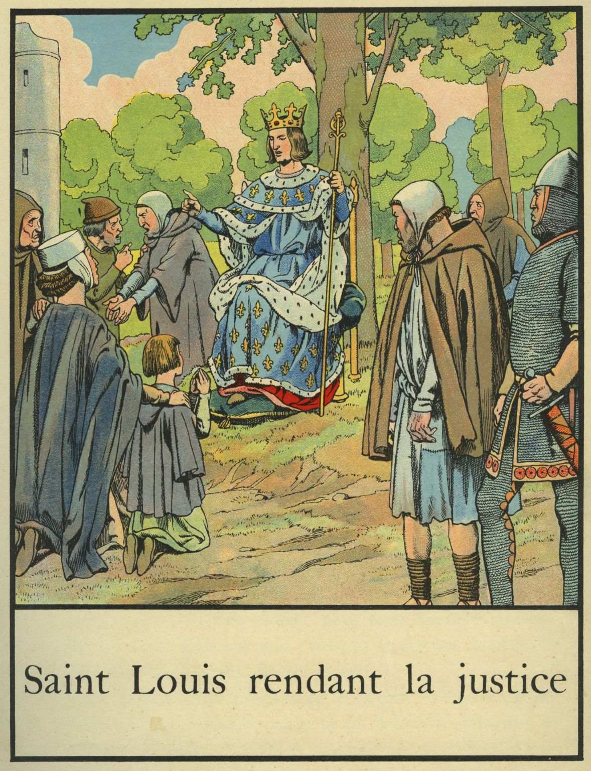 Saint Louis rendant la justice sous un chêne (XIIIe siècle)