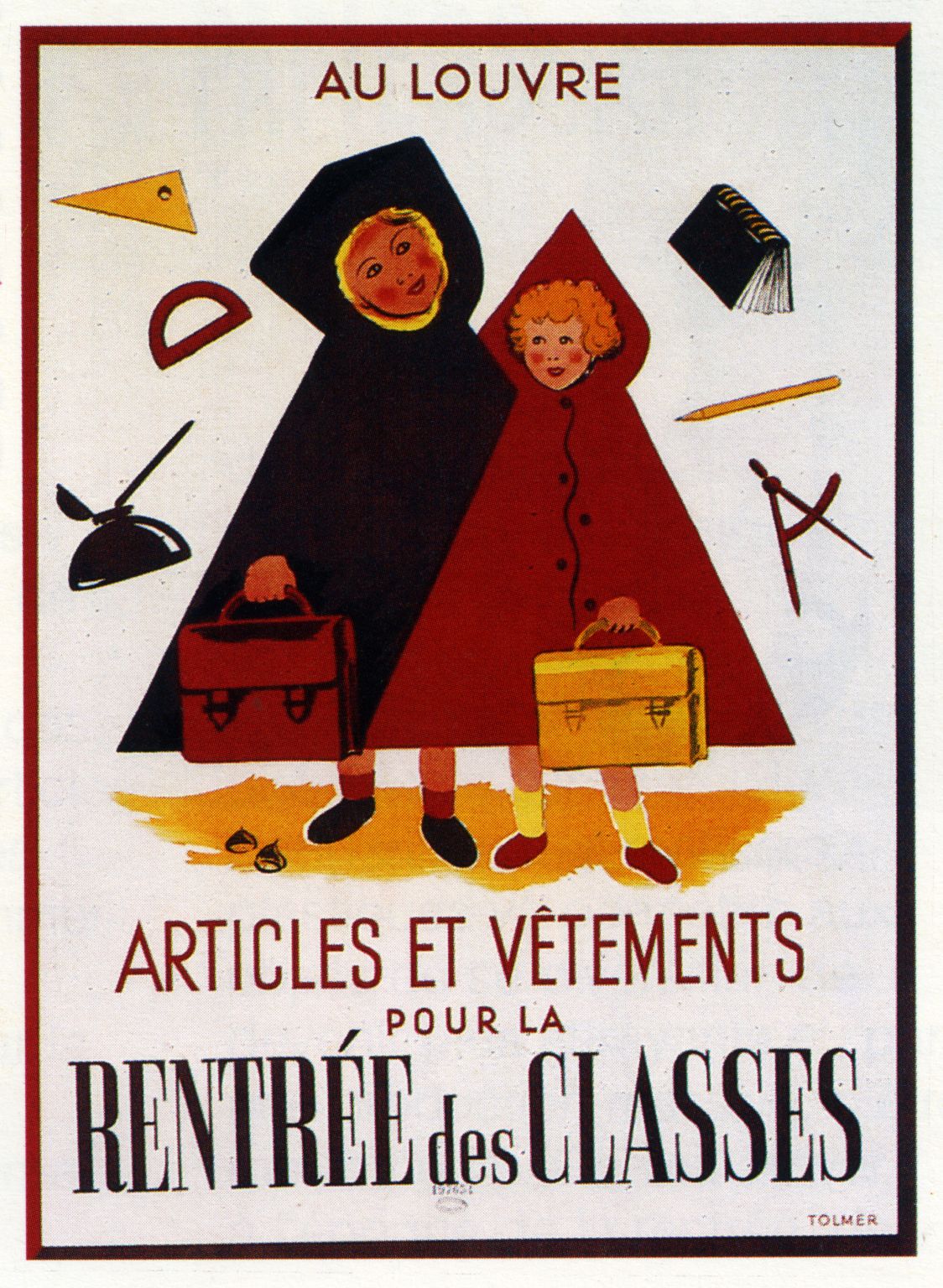 une affichette publicitaire (vers 1950)