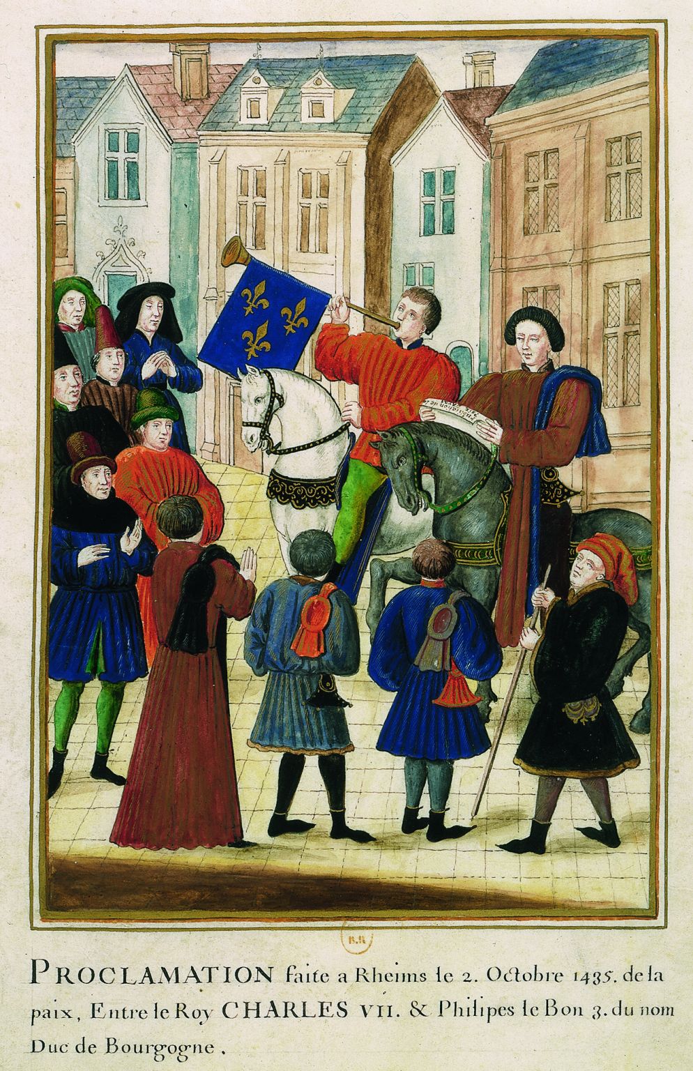 la proclamation de la paix entre le roi de France Charles VII et le duc de Bourgogne Philippe le Bon (1435)