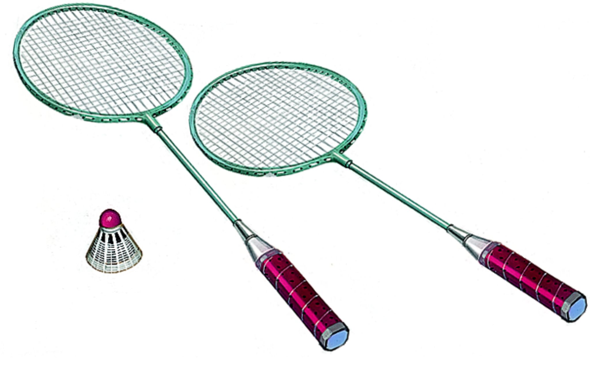 raquettes et volant de badminton