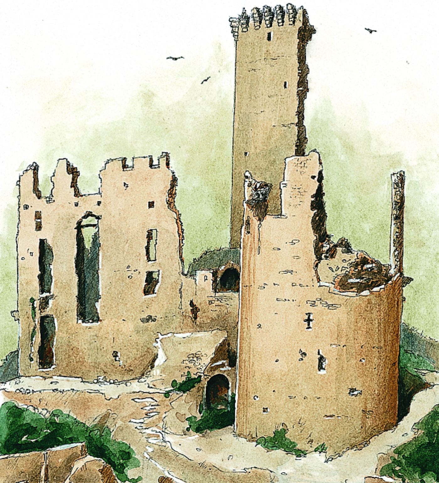 les ruines d’un château