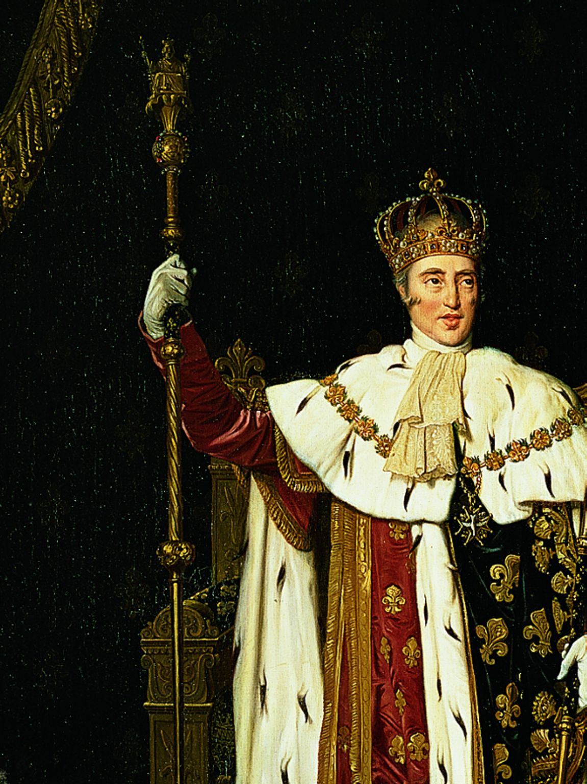 un sceptre (portrait du roi Charles X)