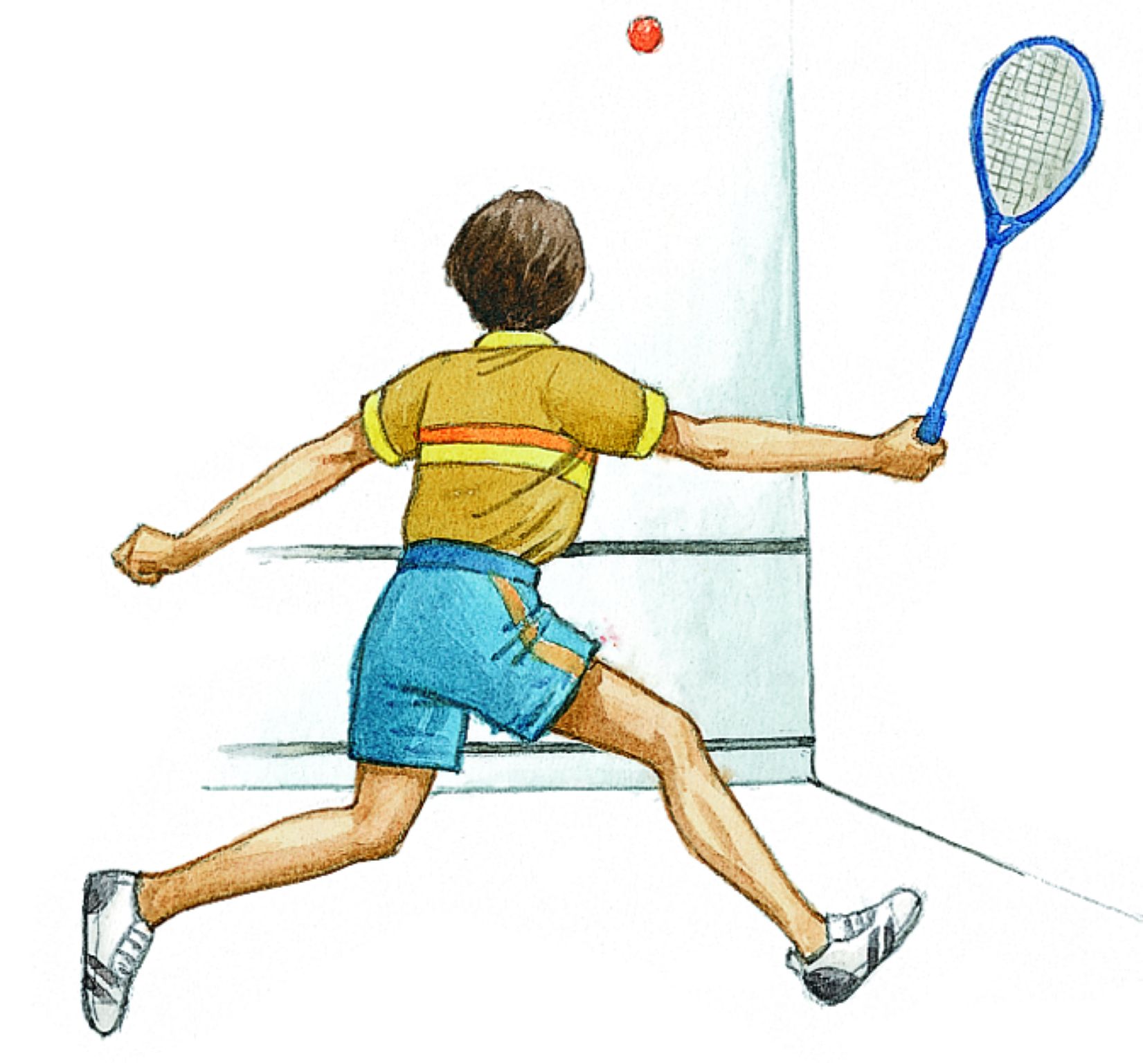 un joueur de squash