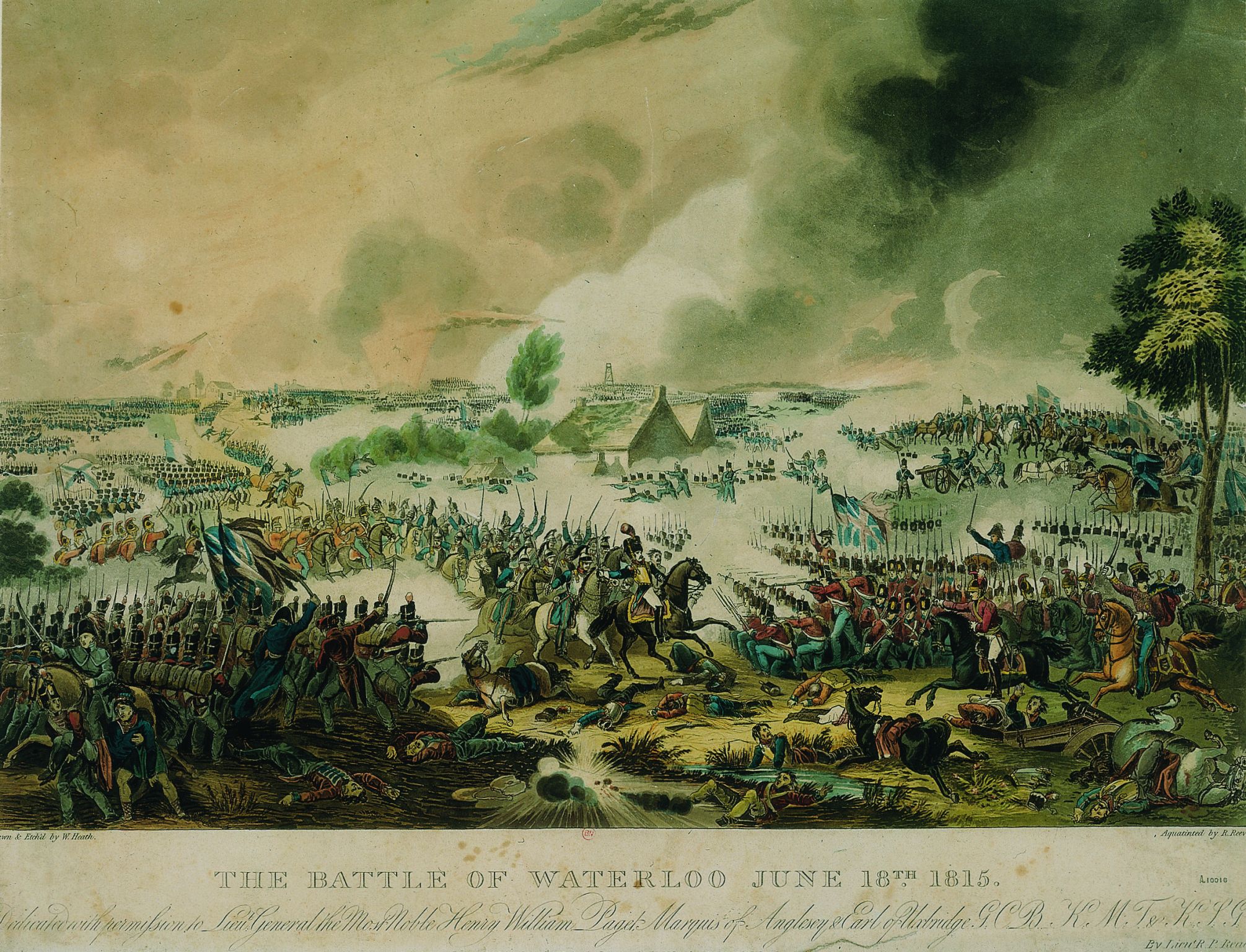 la bataille de Waterloo le 18 juin 1815