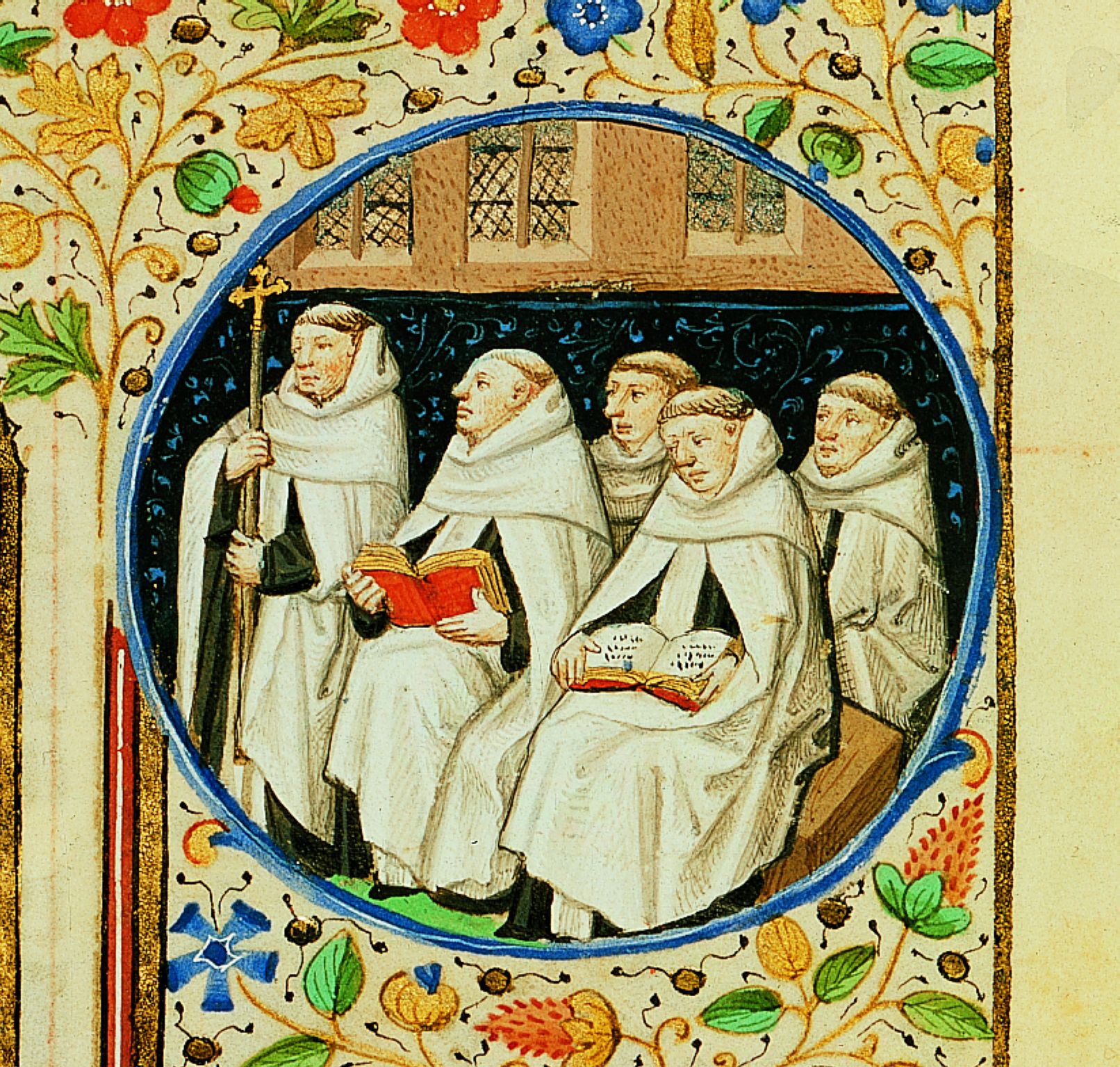 des moines dominicains (détail d’une miniature du XVe siècle)