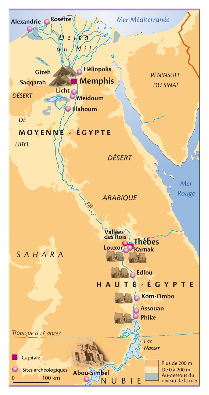 carte de l’Égypte ancienne