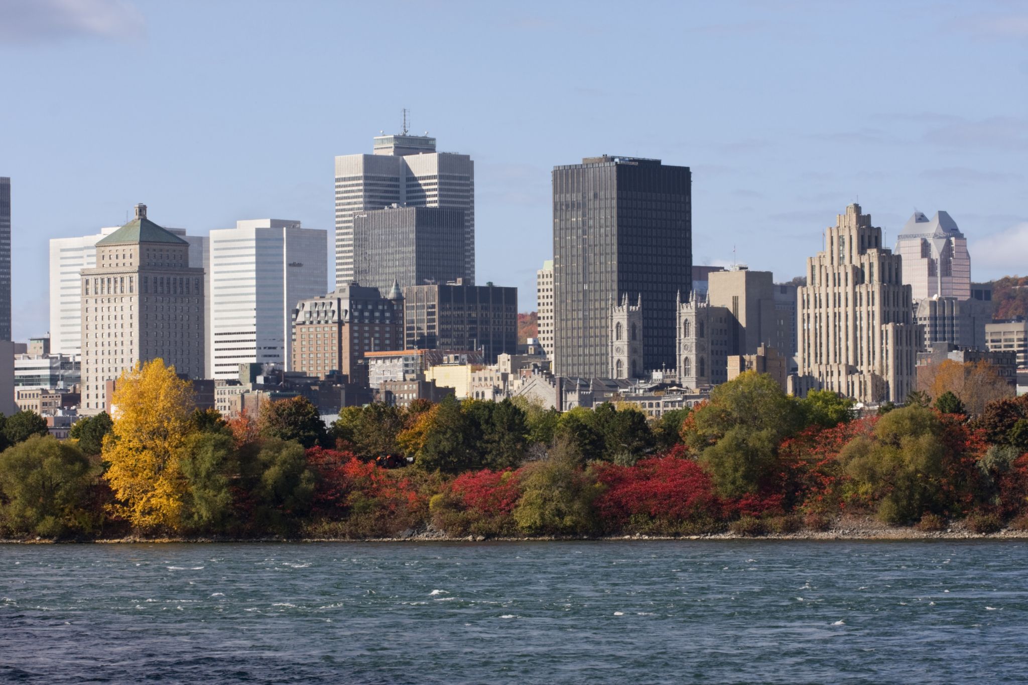 vue de Montréal et du fleuve Saint-Laurent, Canada