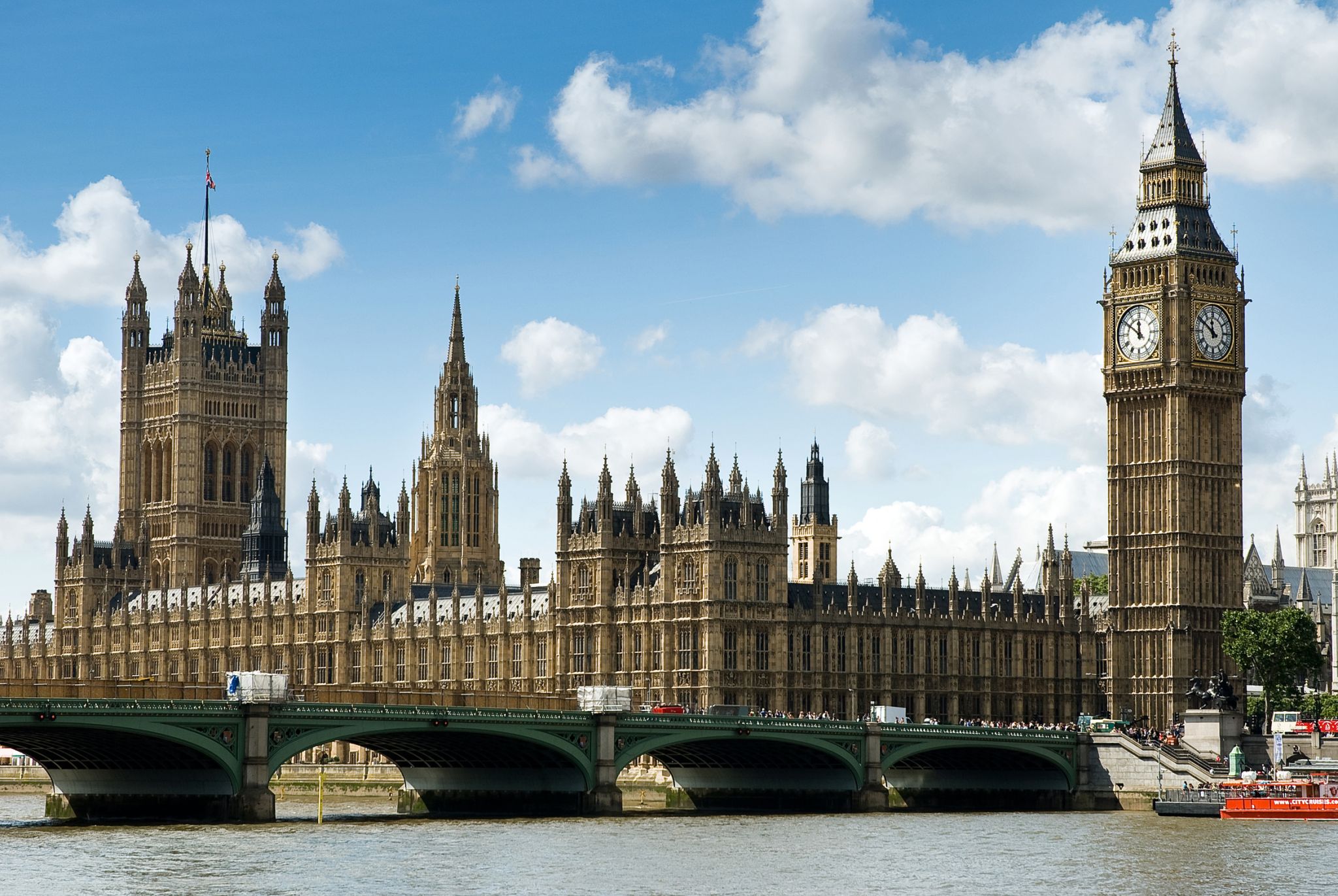 vue du palais de Westminster et de Big Ben à Londres, Grande-Bretagne