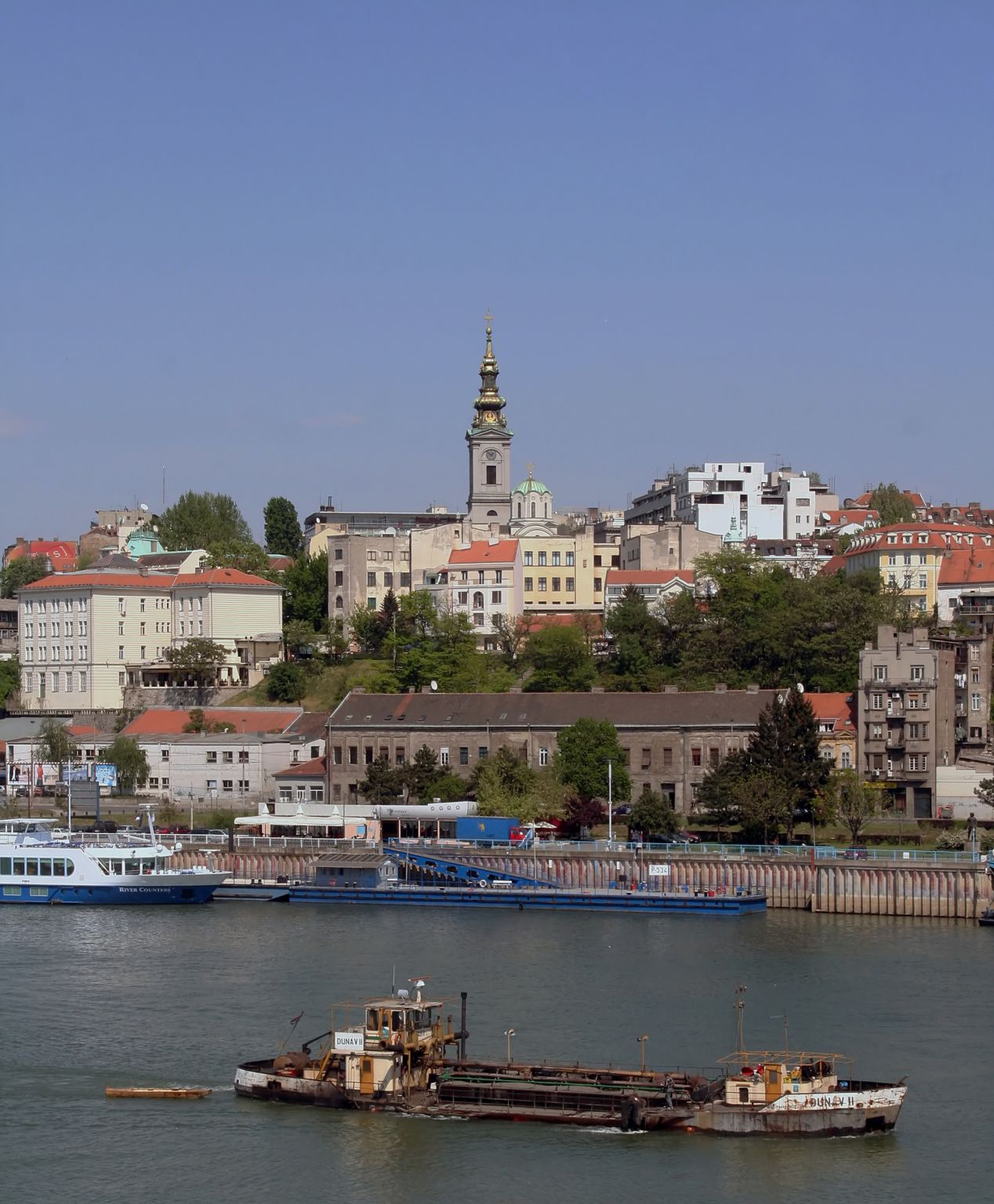 Belgrade, capitale de la Serbie, au confluent du Danube et de la Save