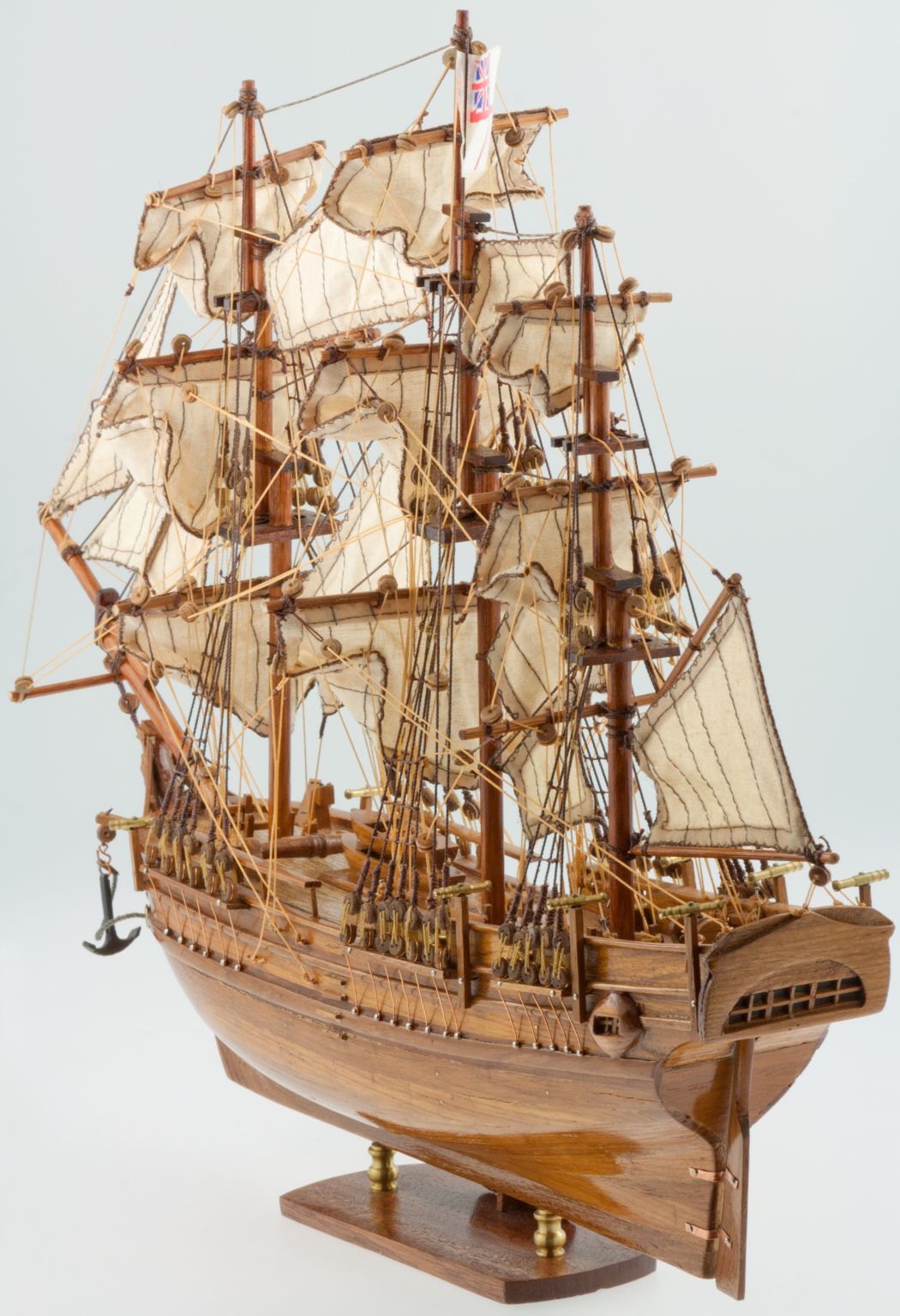 une maquette du Bounty, navire britannique dont l’équipage se mutina