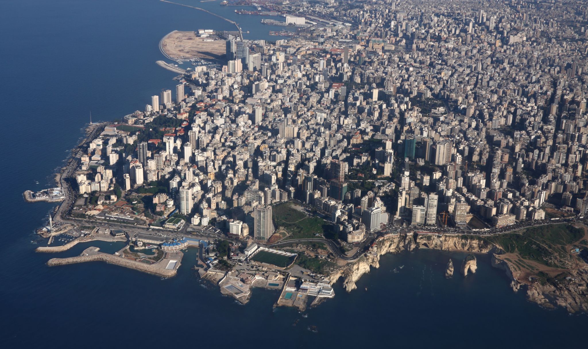 Beyrouth, capitale du Liban, vue du ciel